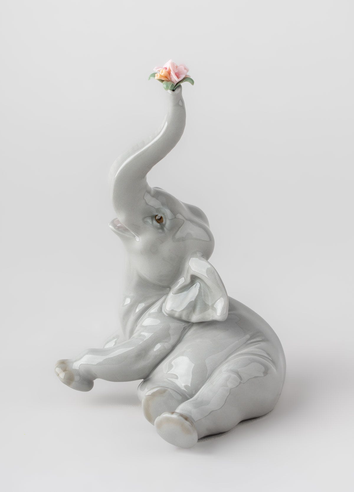  Lladró Baby Elephant with Pink Flower Sculpture Sculpture by Lladró at  FormFluent