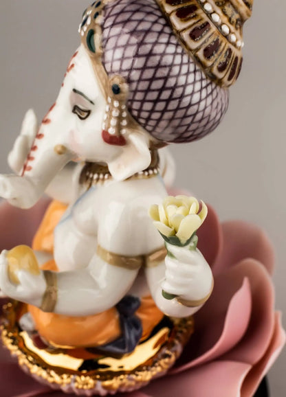 Lladró Padmasana Ganesha Figurine Sculpture by  Lladró at   FormFluent Sydney, Australia
