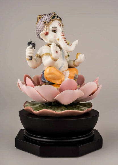 Lladró Padmasana Ganesha Figurine Sculpture by  Lladró at   FormFluent Sydney, Australia