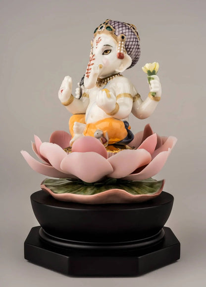 Lladró Padmasana Ganesha Figurine Sculpture by  Lladró at   FormFluent Sydney, Australia