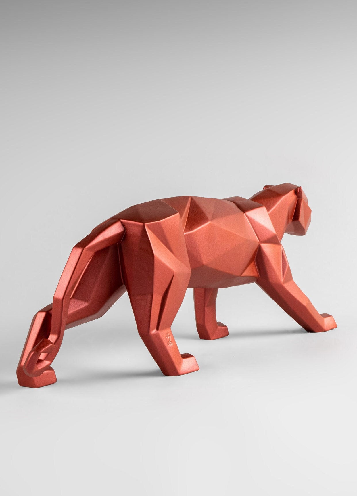 Origami Panther Figurine Metallic Red