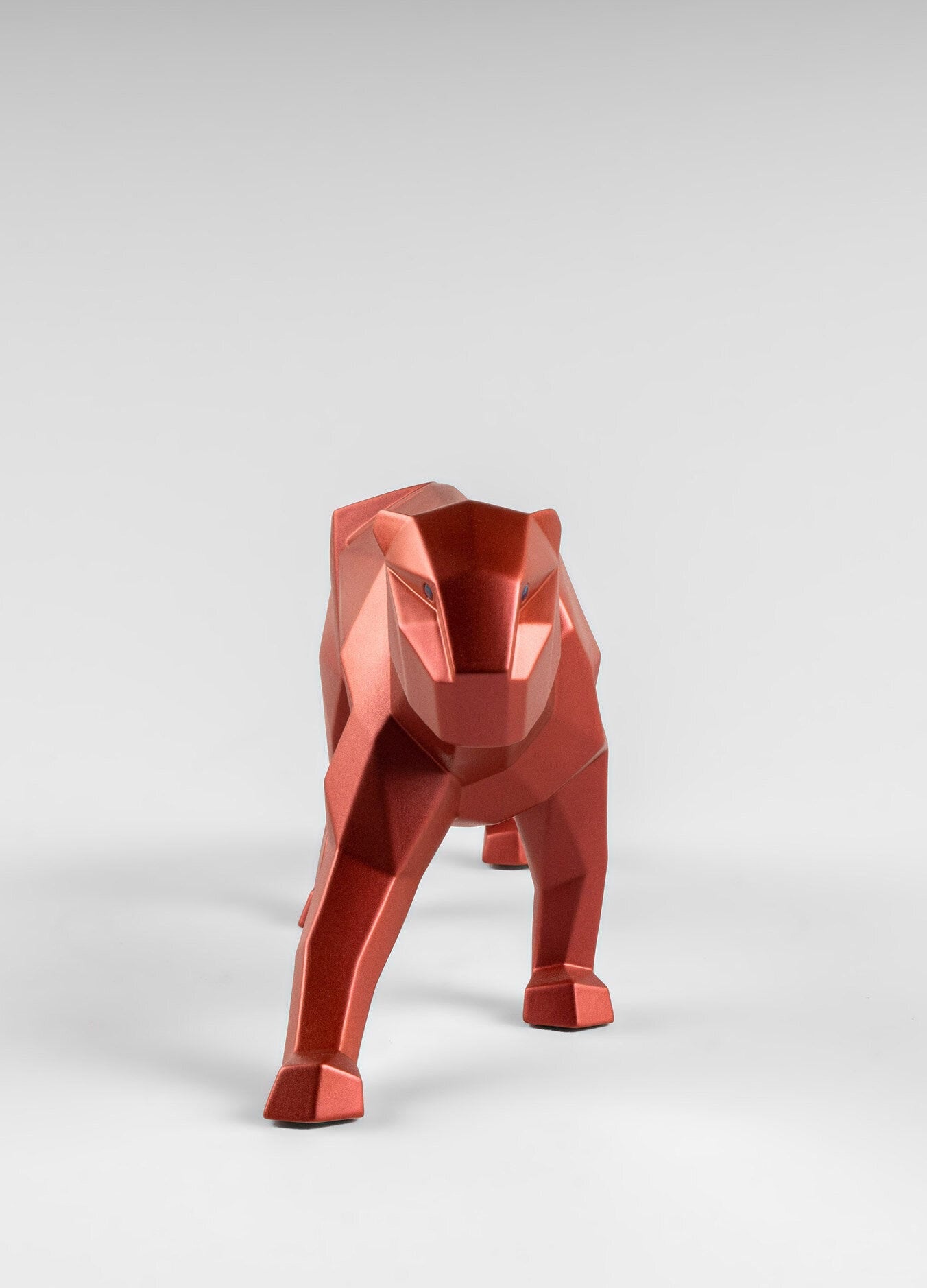 Origami Panther Figurine Metallic Red