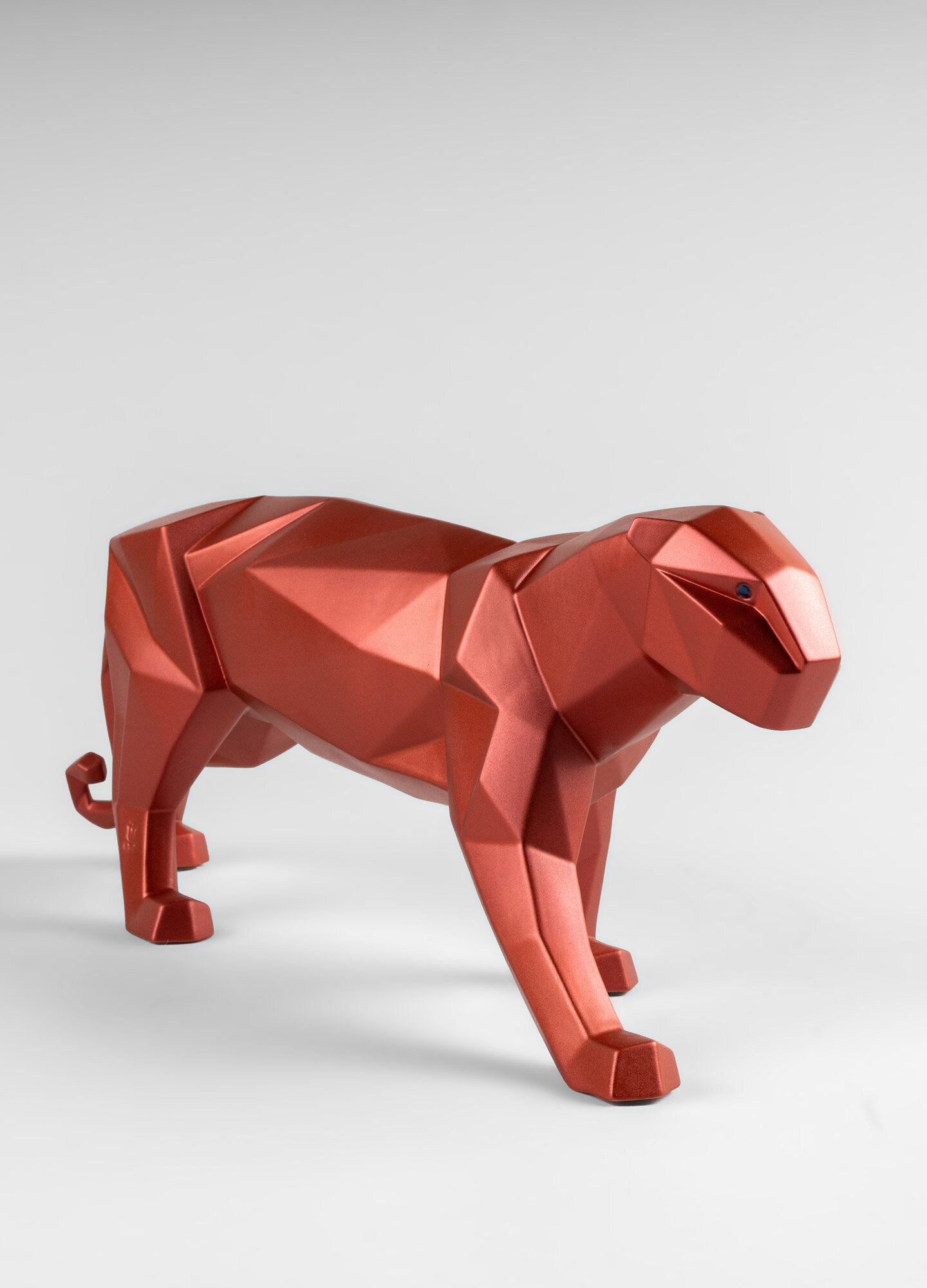 Origami Panther Figurine Metallic Red