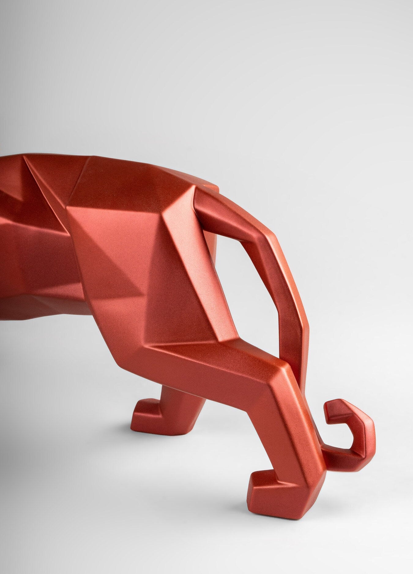 Origami Panther Figurine Metallic Red