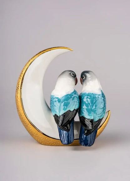  Lladró Fly Me to The Moon Birds Couple Figurine Gold Lustre Sculpture by Lladró at  FormFluent