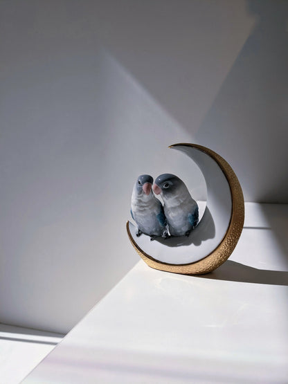  Lladró Fly Me to The Moon Birds Couple Figurine Gold Lustre Sculpture by Lladró at  FormFluent