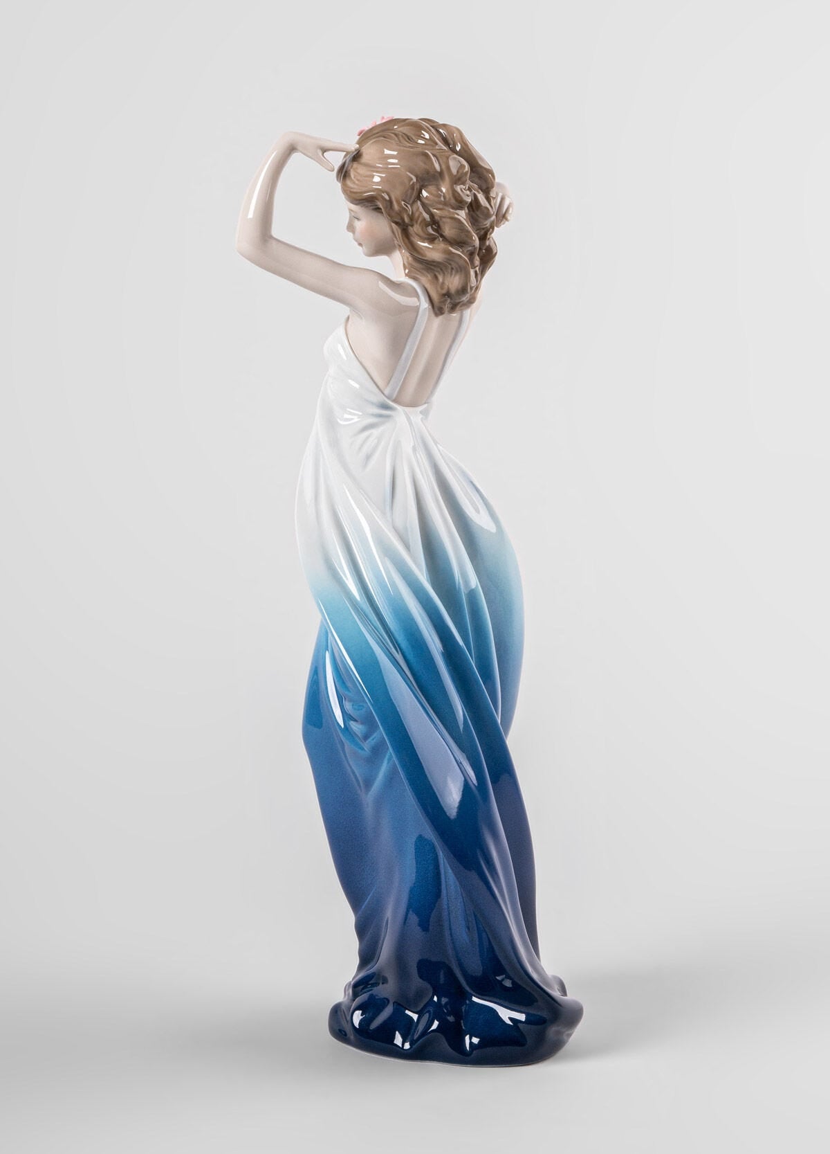 Lladro Ethereal Spirit Sculpture Woman Blue Ombre Dress Back Formfluent Lladro sydney australia