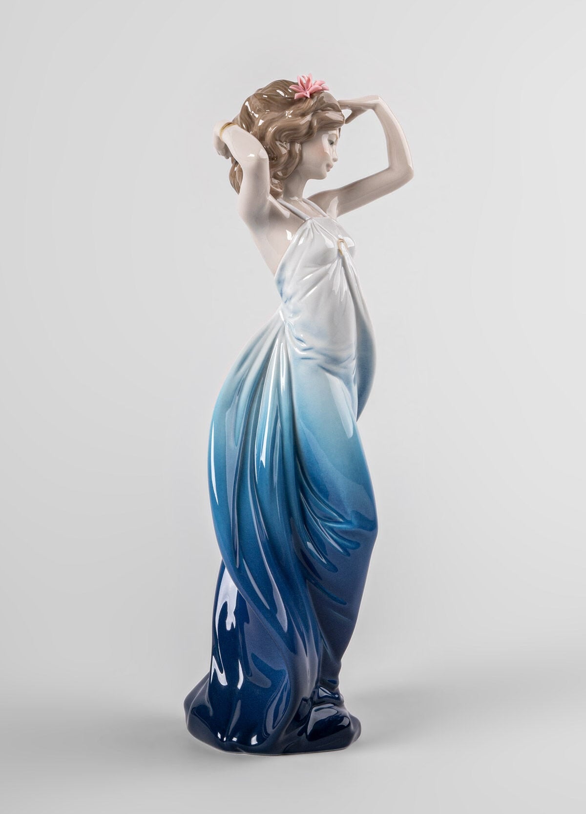 Lladro Ethereal Spirit Sculpture Woman Blue Ombre Dress Left Formfluent Lladro sydney australia