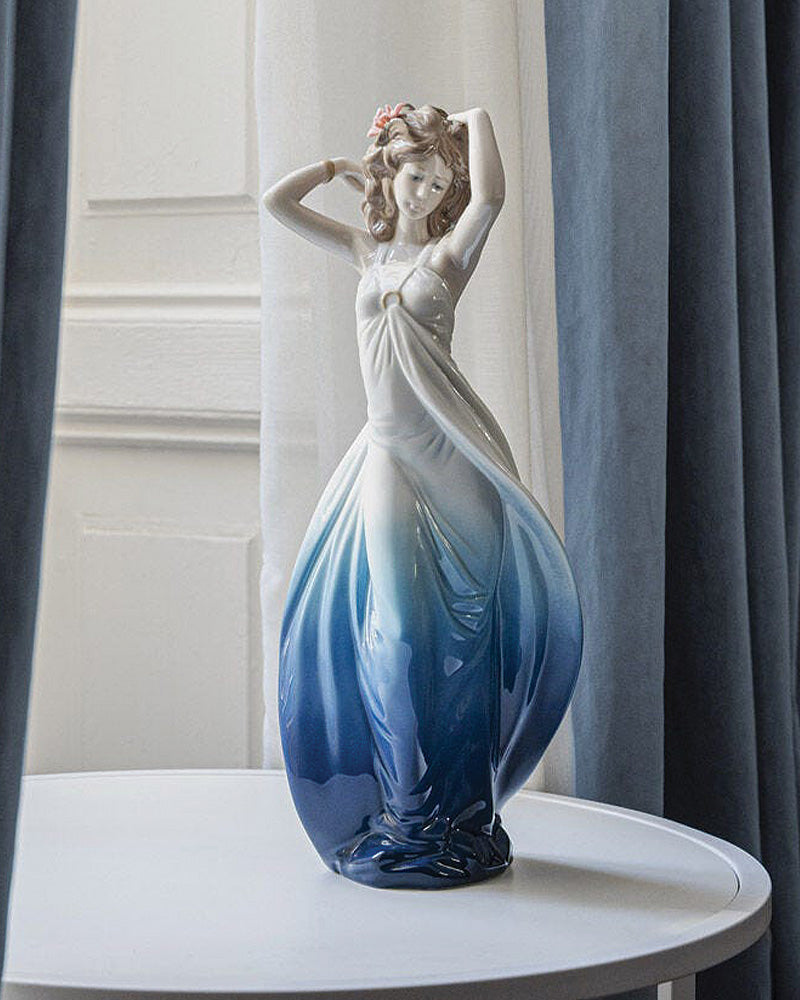 Lladro Ethereal Spirit Sculpture Woman Blue Ombre Dress Formfluent Lladro sydney australia