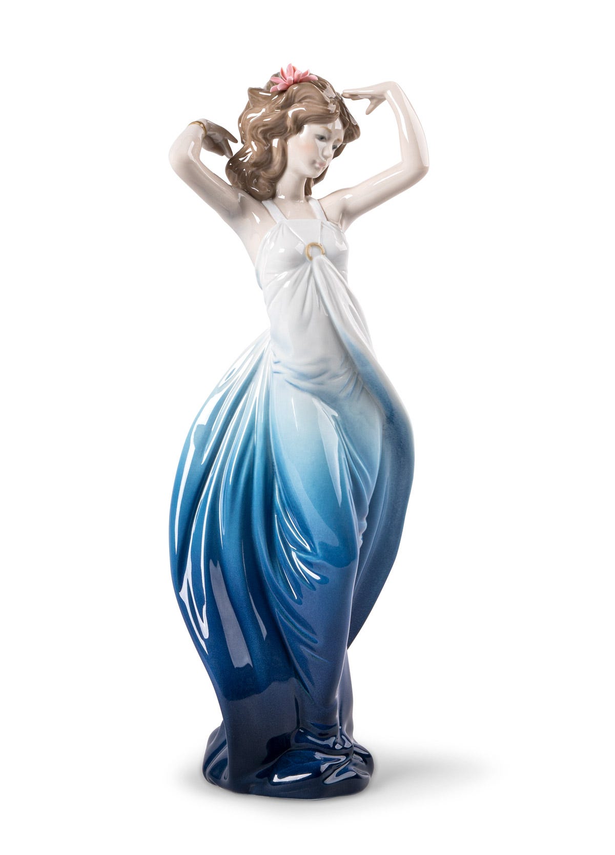 Lladro Ethereal Spirit Sculpture Woman Blue Ombre Dress Formfluent Lladro sydney australia