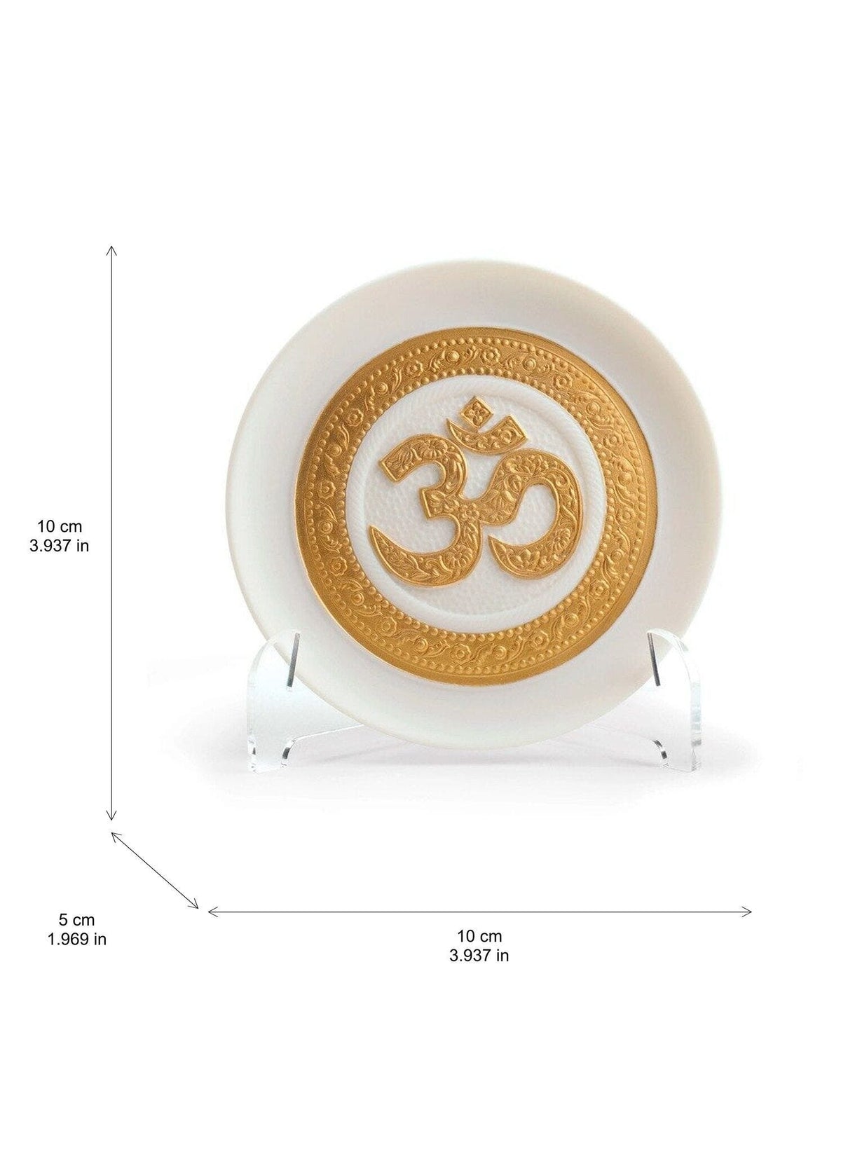 Lladró Om Decorative Plate Gold Lustre