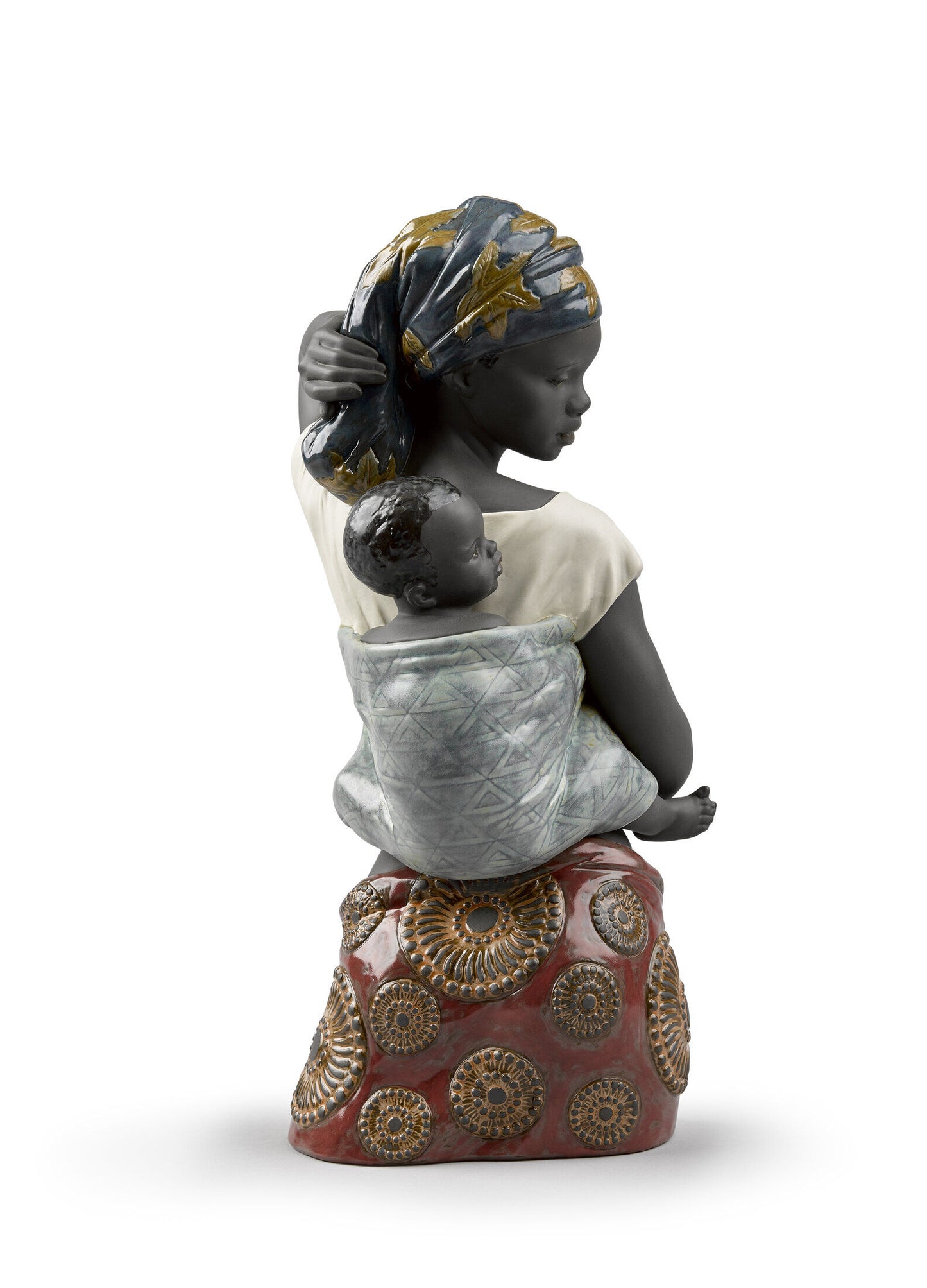 Lladró African Bond Mother and Baby Figurine