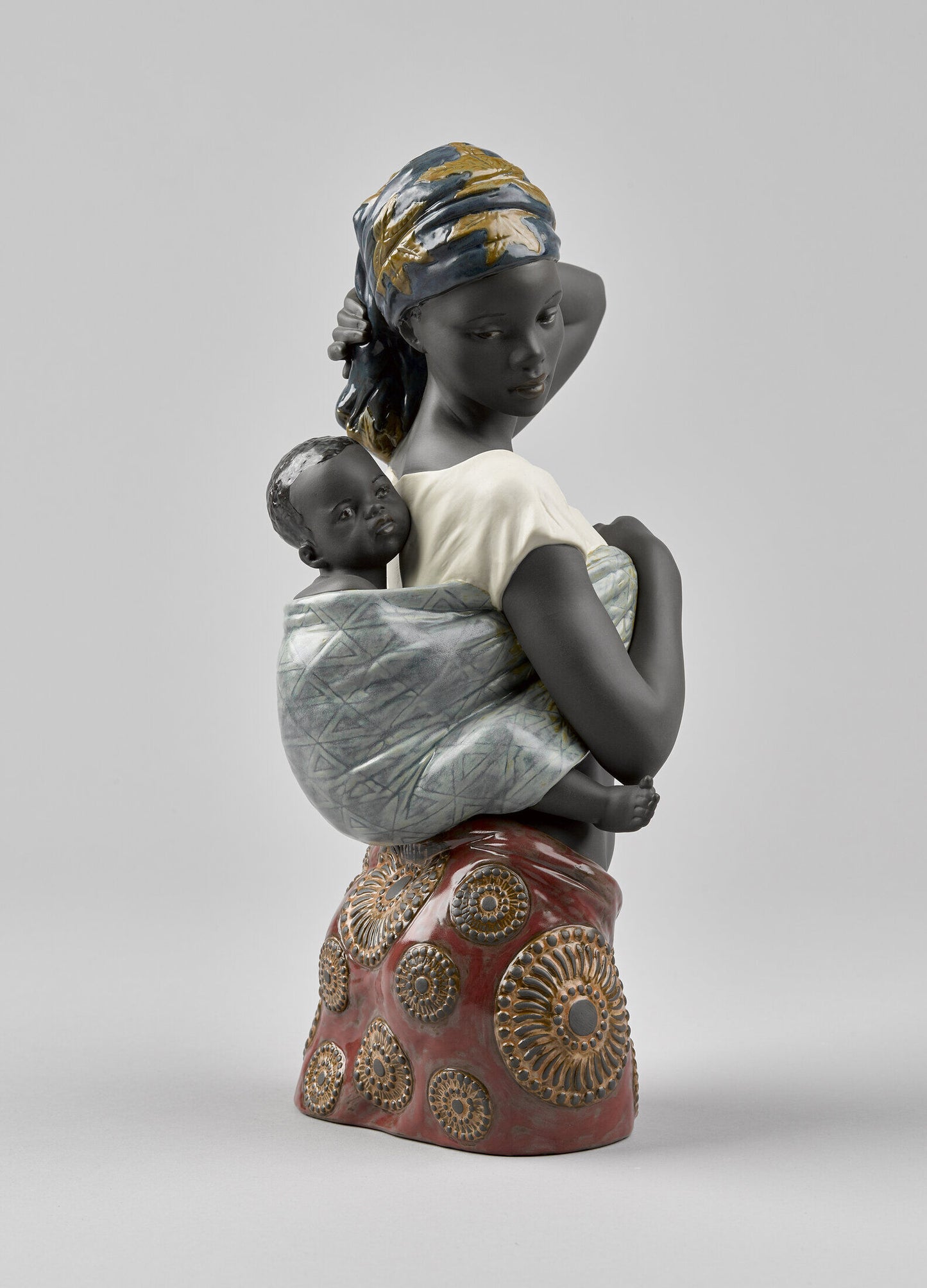 Lladró African Bond Mother and Baby Figurine