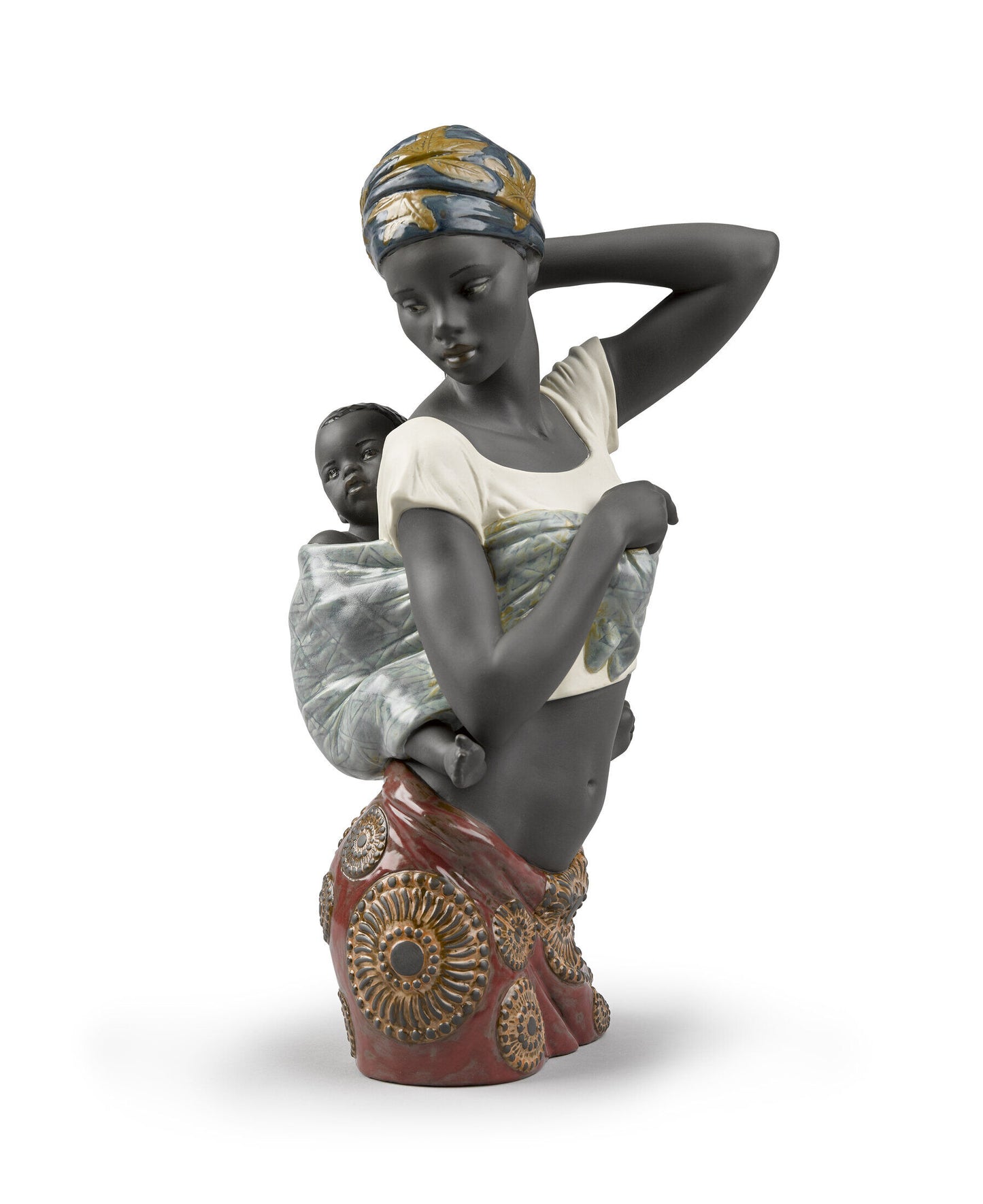 Lladró African Bond Mother and Baby Figurine