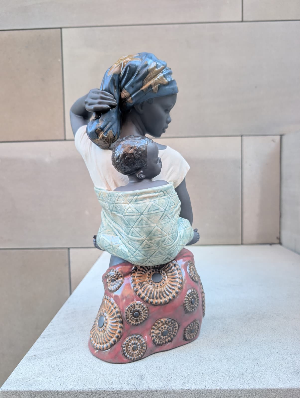 Lladró African Bond Mother and Baby Figurine