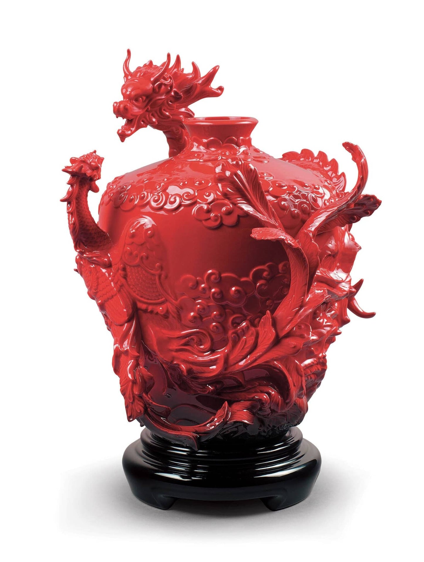 Lladró Dragon and Phoenix Vase Vase by  Lladró at   FormFluent Sydney, Australia