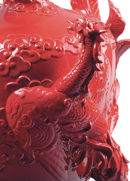 Lladró Dragon and Phoenix Vase Vase by  Lladró at   FormFluent Sydney, Australia