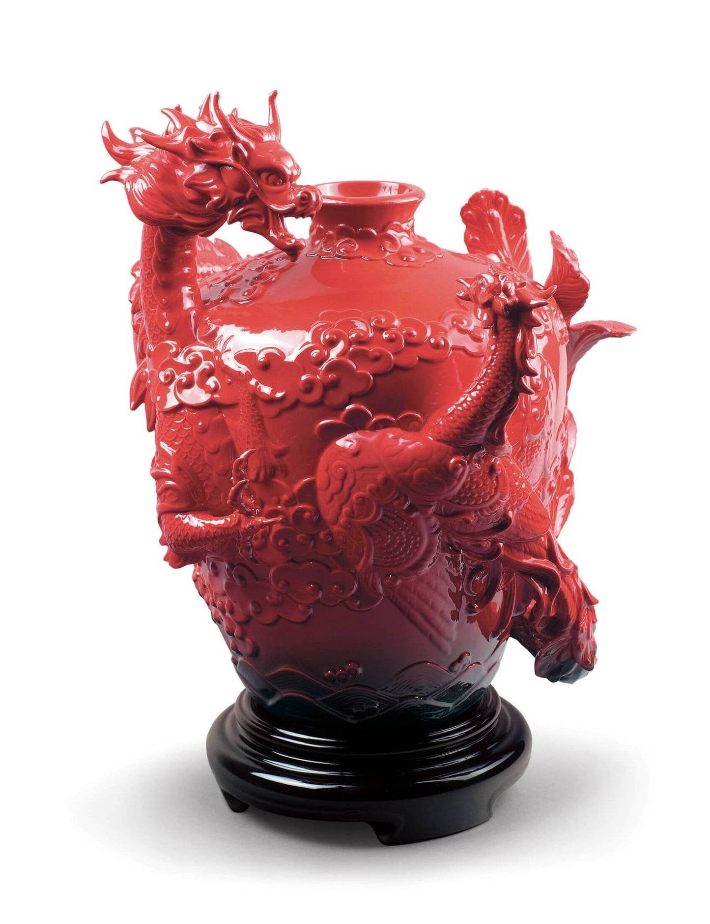 Lladró Dragon and Phoenix Vase Vase by  Lladró at   FormFluent Sydney, Australia