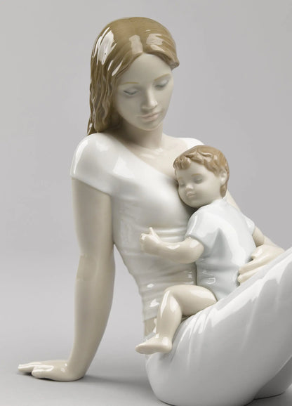  Lladró A Mother's Love Mum and Baby Figurine Coloured Sculpture by Lladró at  FormFluent