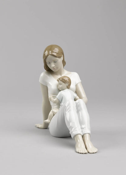  Lladró A Mother's Love Mum and Baby Figurine Coloured Sculpture by Lladró at  FormFluent