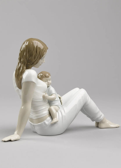  Lladró A Mother's Love Mum and Baby Figurine Coloured Sculpture by Lladró at  FormFluent