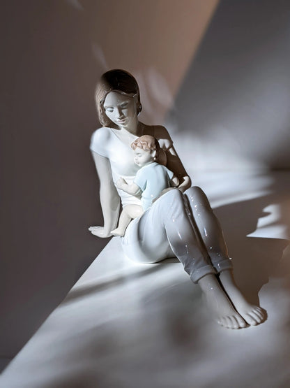  Lladró A Mother's Love Mum and Baby Figurine Coloured Sculpture by Lladró at  FormFluent
