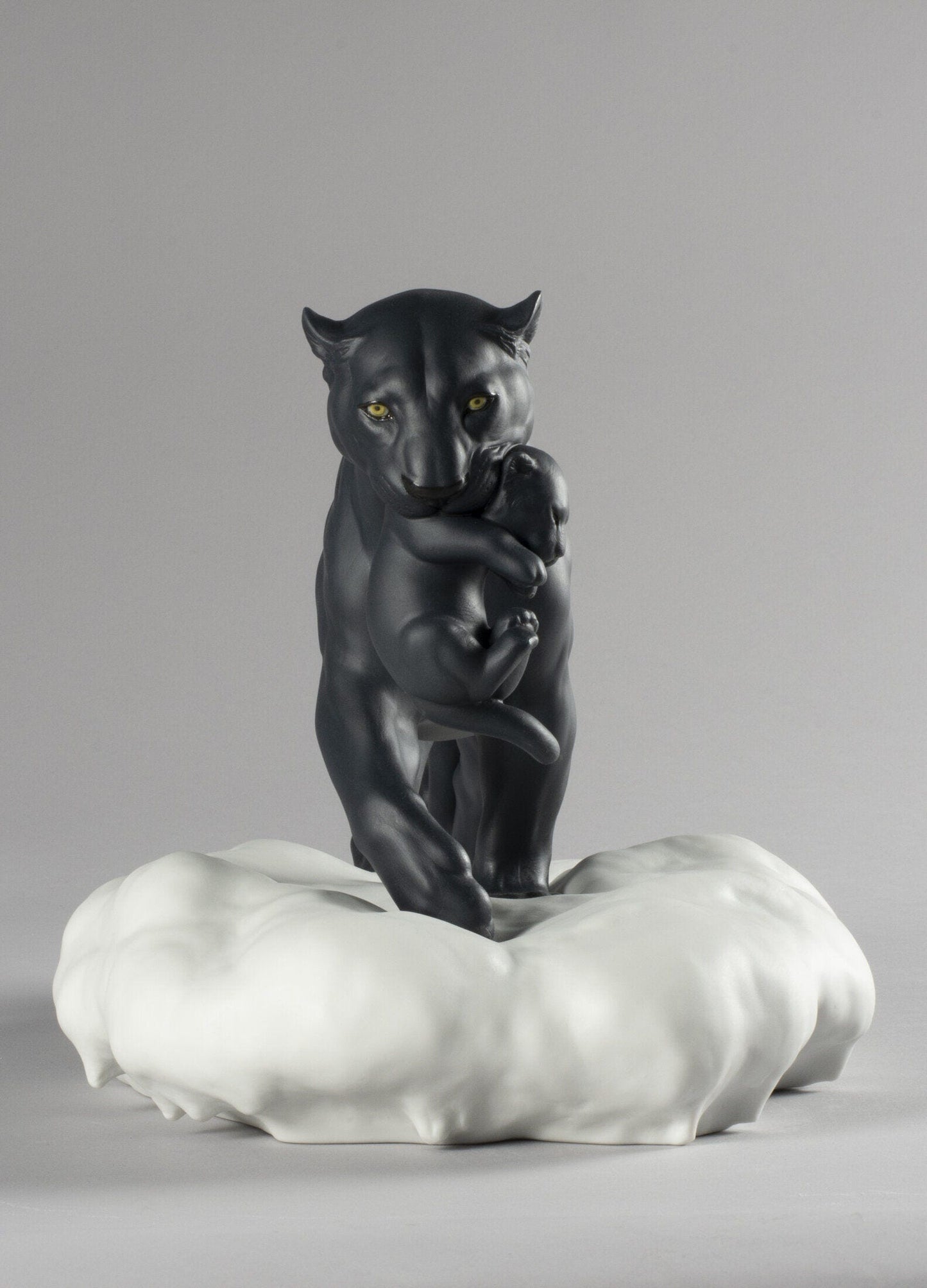  Lladró Black Panther with Cub Figurine Sculpture by Lladró at  FormFluent