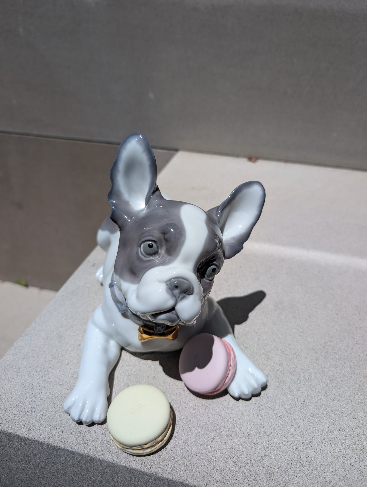 Lladró French Bulldog with Macarons Dog Figurine  by Lladró at  FormFluent
