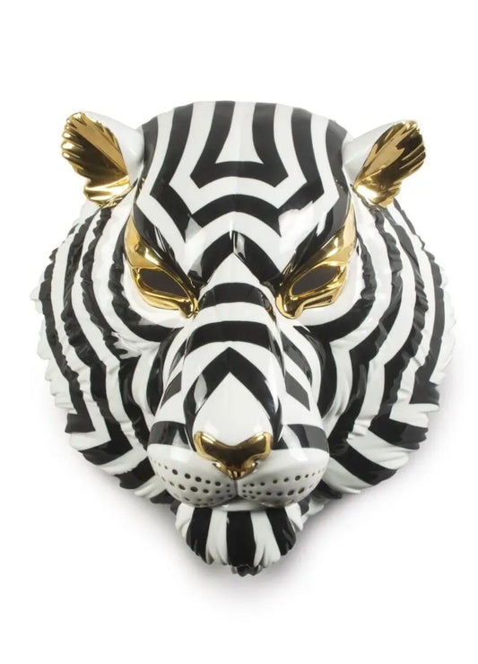  Lladró Black and Gold African Tiger Mask Sculpture by Lladró at  FormFluent