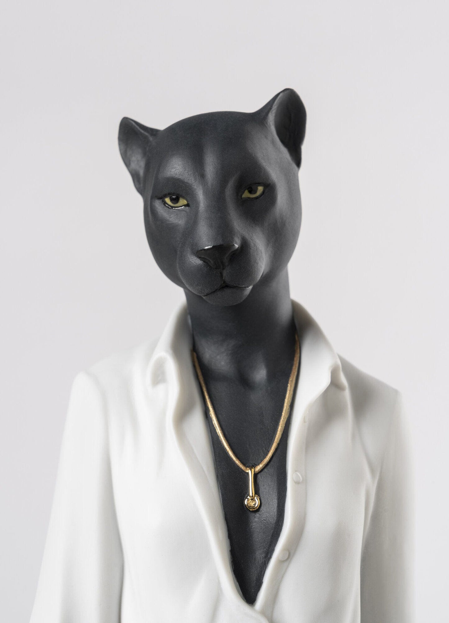 Lladró Panther Woman Figurine
