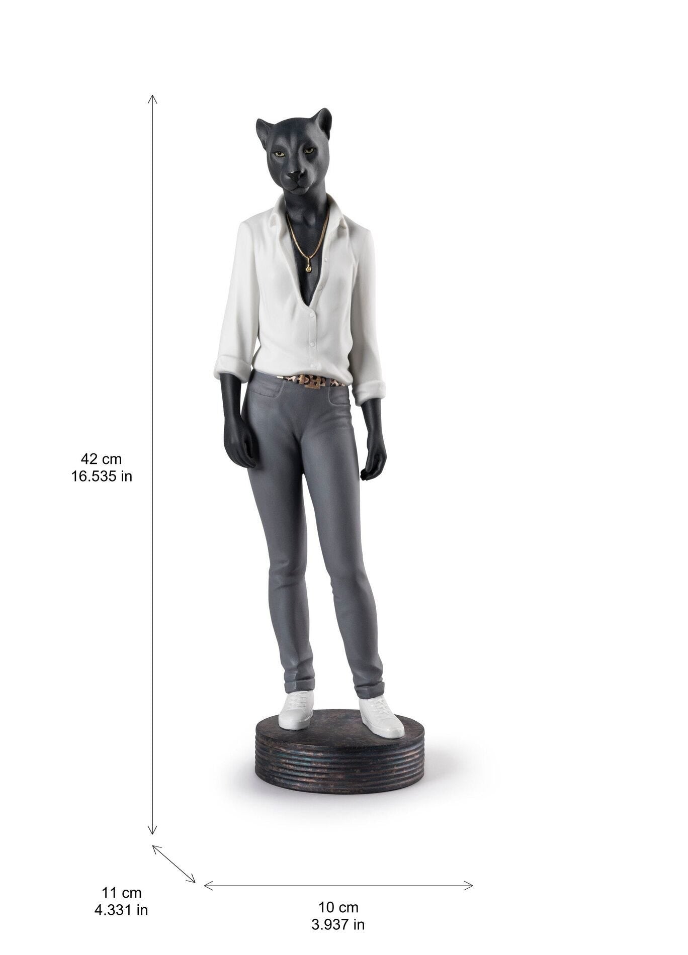 Lladró Panther Woman Figurine