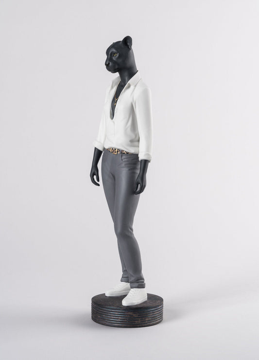 Lladró Panther Woman Figurine