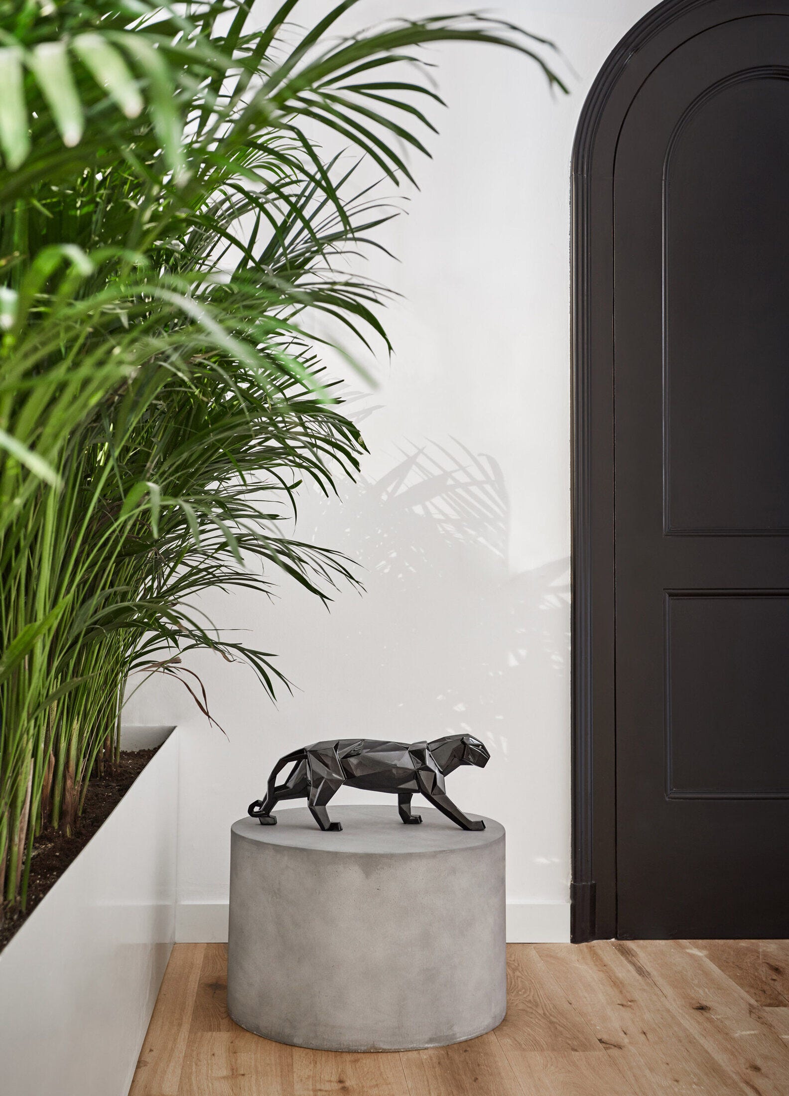 Lladró Origami Panther Figurine Glazed Black  Sculpture FormFluent