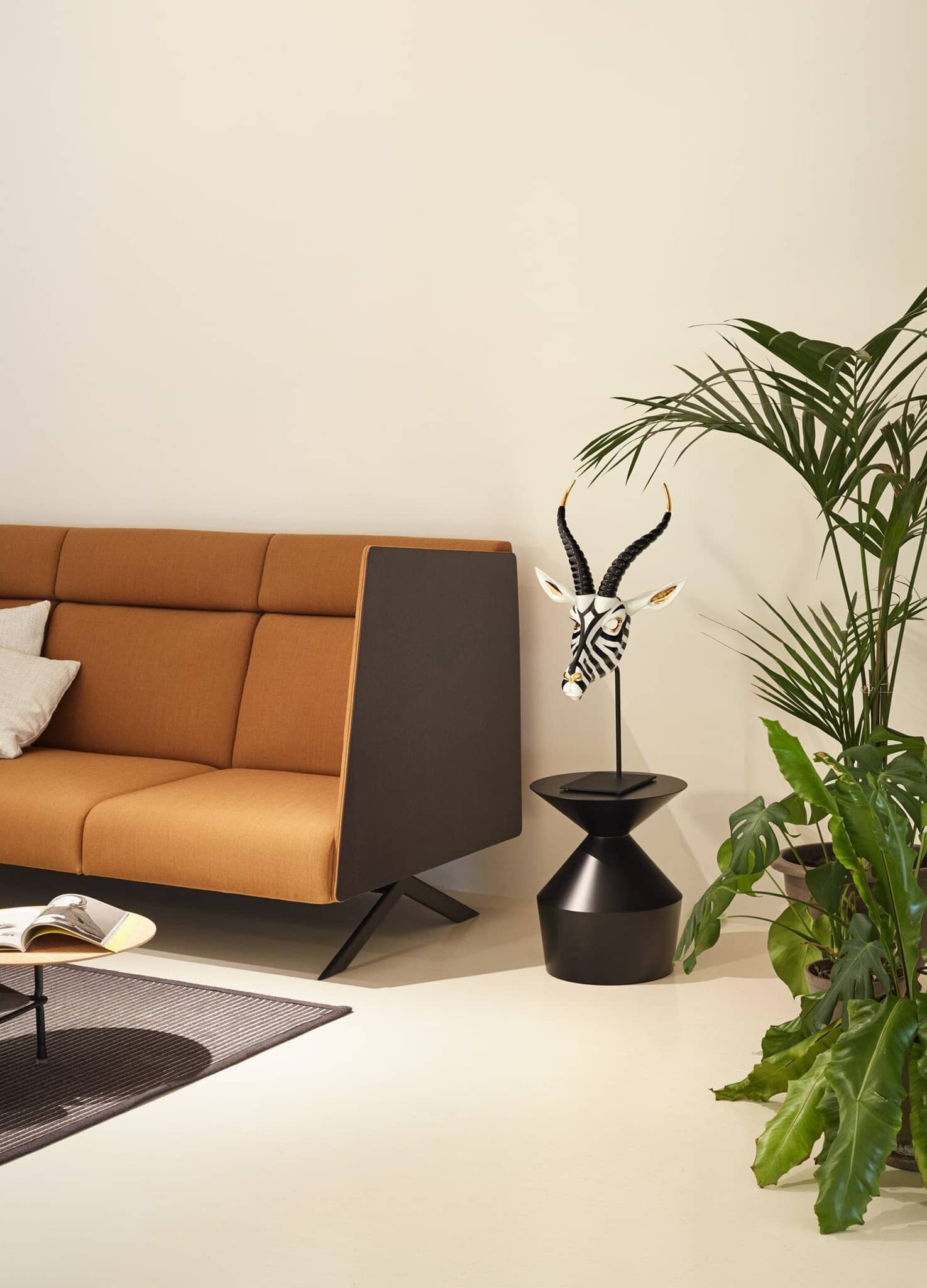 Lladró Black and Gold African Antelope Mask Sculpture by  Lladró at   FormFluent Sydney, Australia