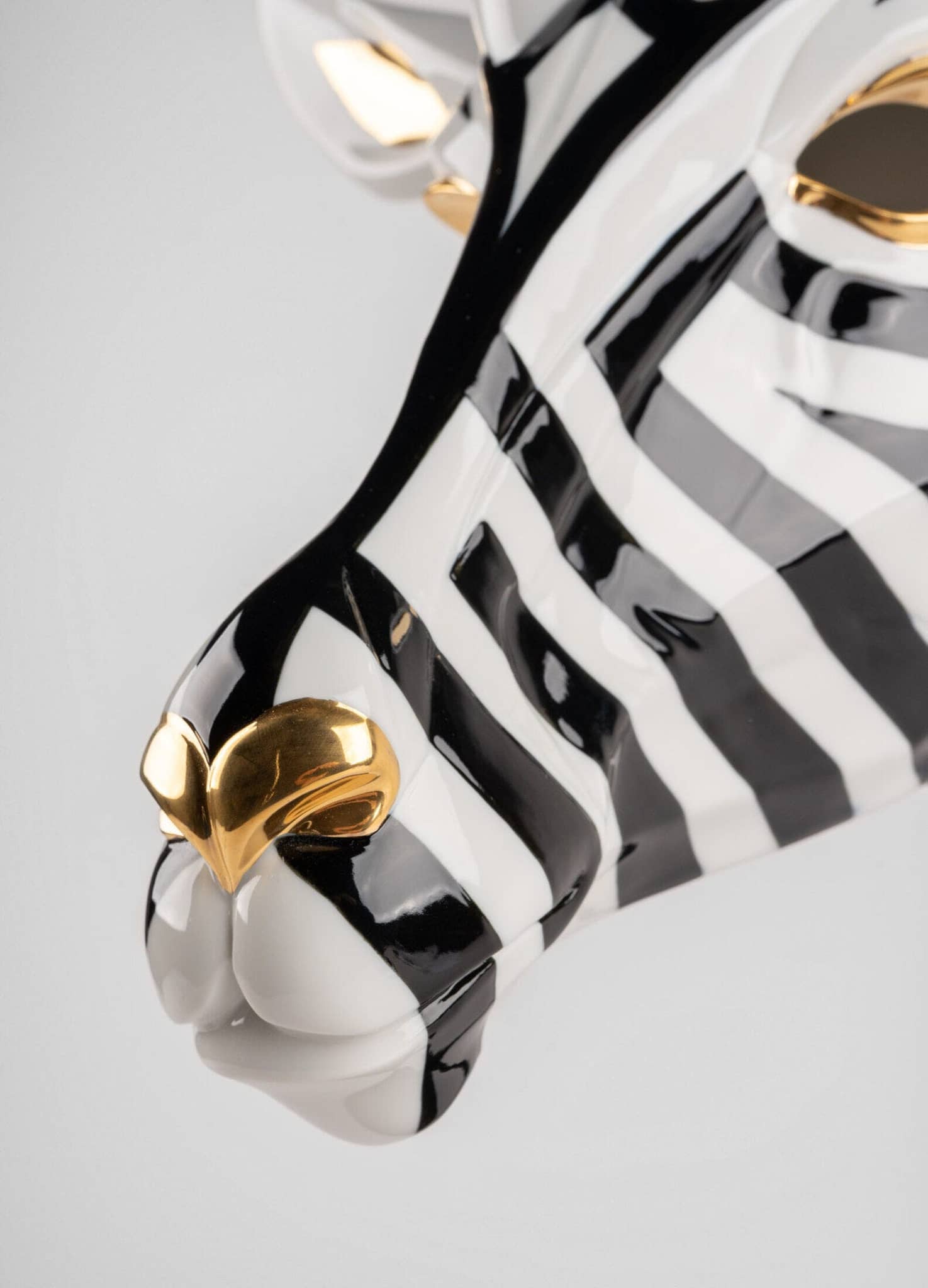 Lladró Black and Gold African Antelope Mask Sculpture by  Lladró at   FormFluent Sydney, Australia