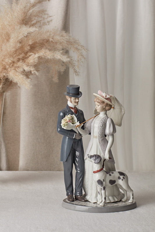 A Romantic Stroll Couple Sculpture