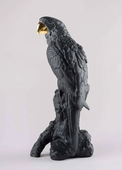 Lladró Macaw Bird Sculpture Black-Gold Limited Edition Sculpture by  Lladró at   FormFluent Sydney, Australia