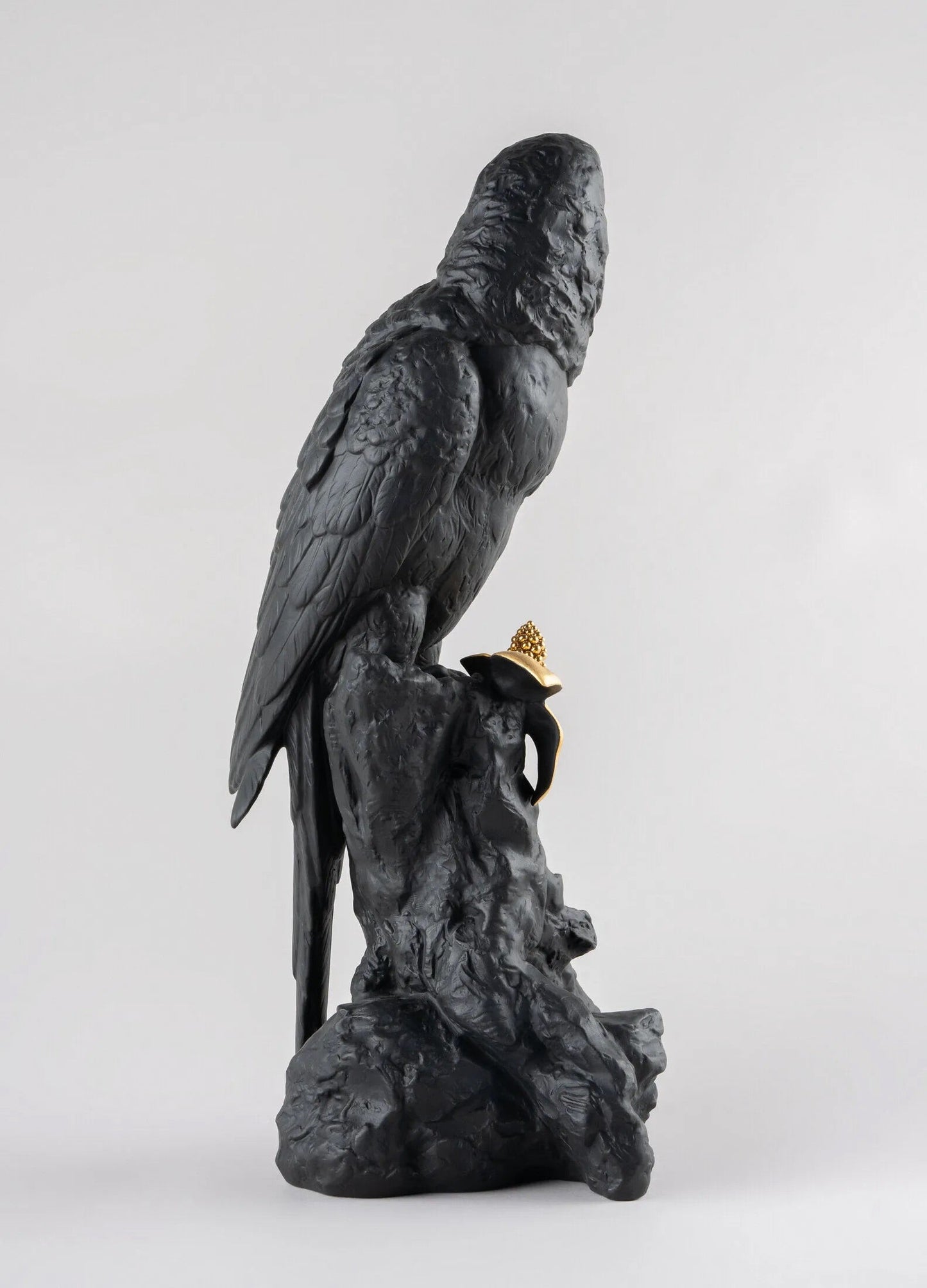 Buy Authentic Lladró Lladró Macaw Bird Sculpture. Black-Gold. Limited Edition Sculpture - FormFluent Sydney Australia