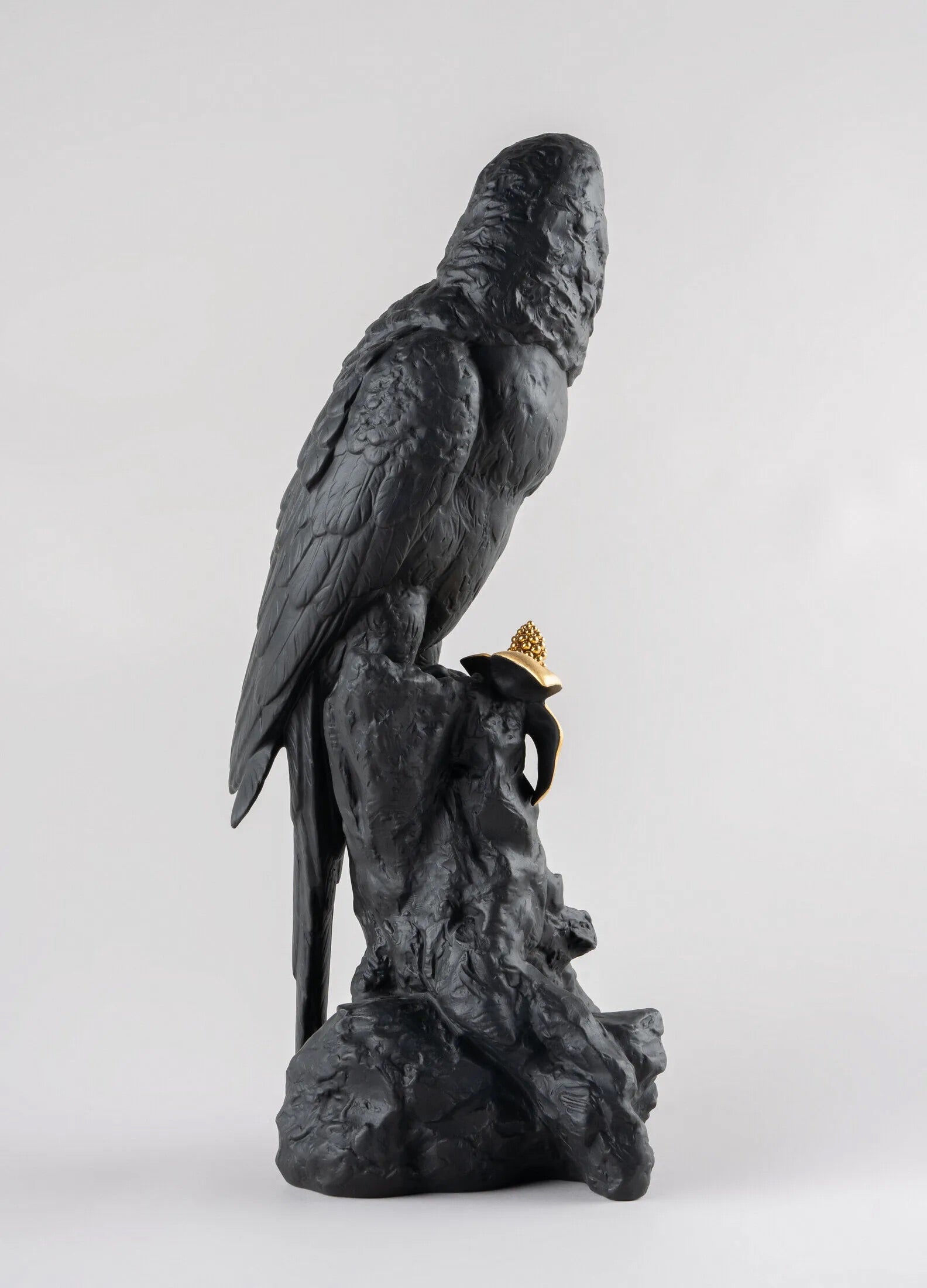 Buy Authentic Lladró Lladró Macaw Bird Sculpture. Black-Gold. Limited Edition Sculpture - FormFluent Sydney Australia