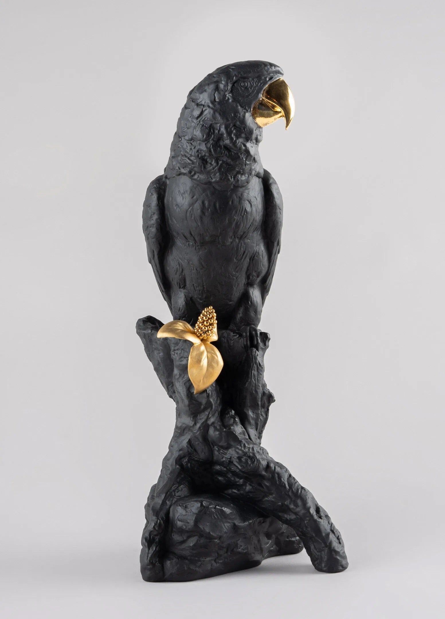 Buy Authentic Lladró Lladró Macaw Bird Sculpture. Black-Gold. Limited Edition Sculpture - FormFluent Sydney Australia