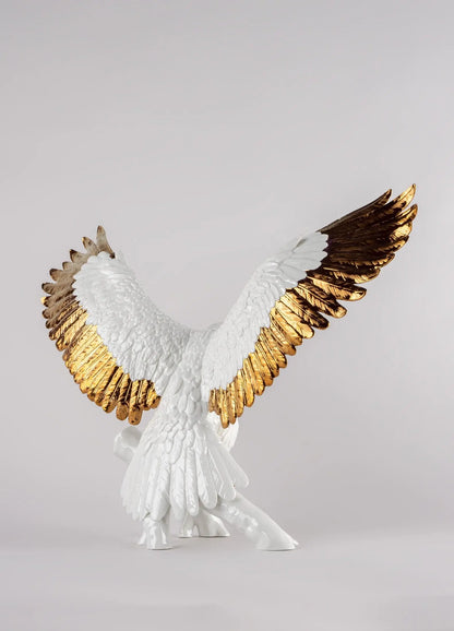  Lladró Freedom Eagle Sculpture White and Copper Sculpture by Lladró at  FormFluent