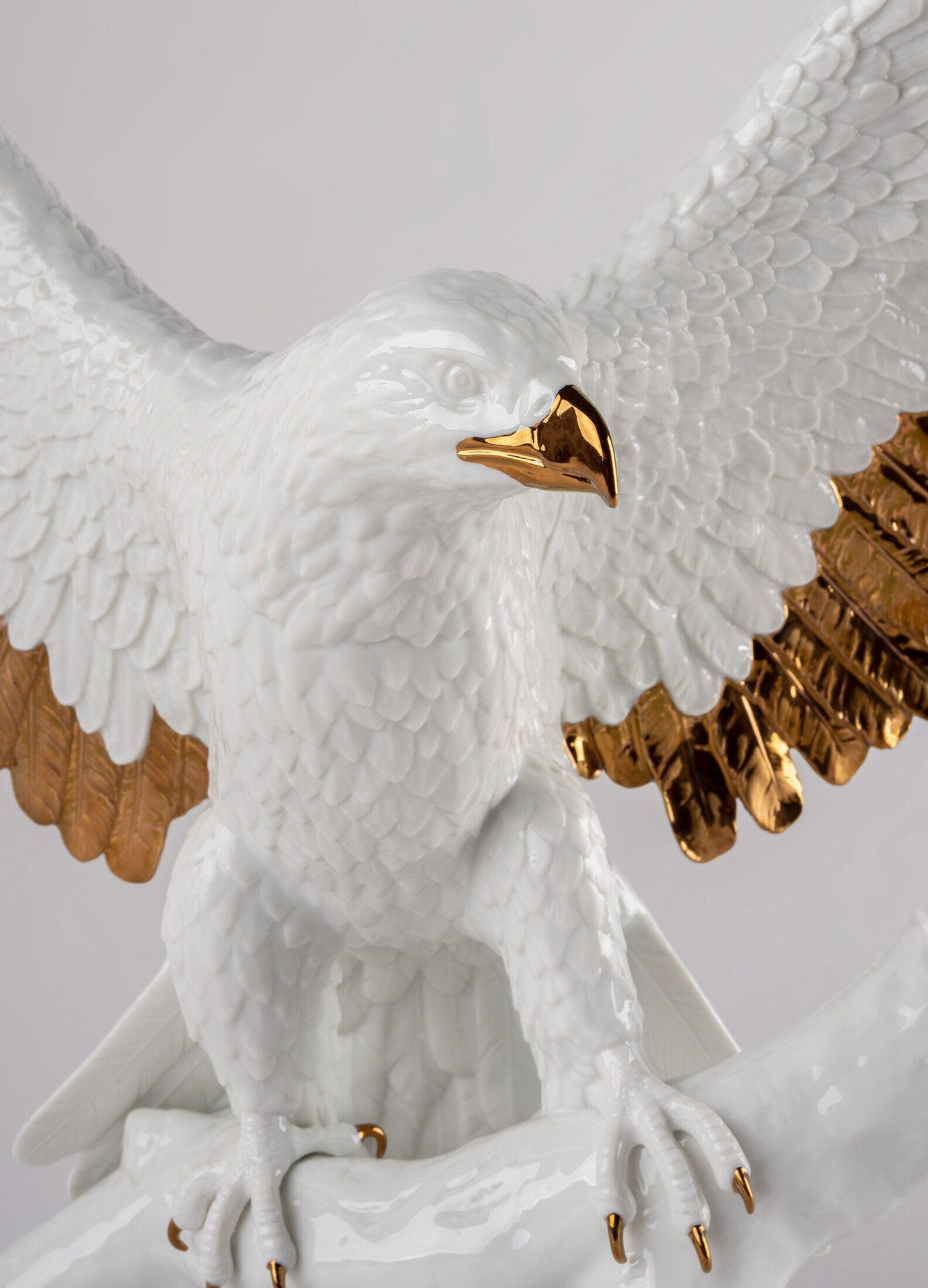 Freedom Eagle Sculpture White and Copper