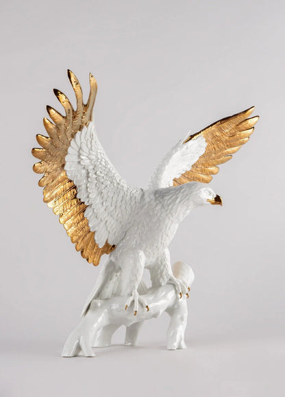  Lladró Freedom Eagle Sculpture White and Copper Sculpture by Lladró at  FormFluent