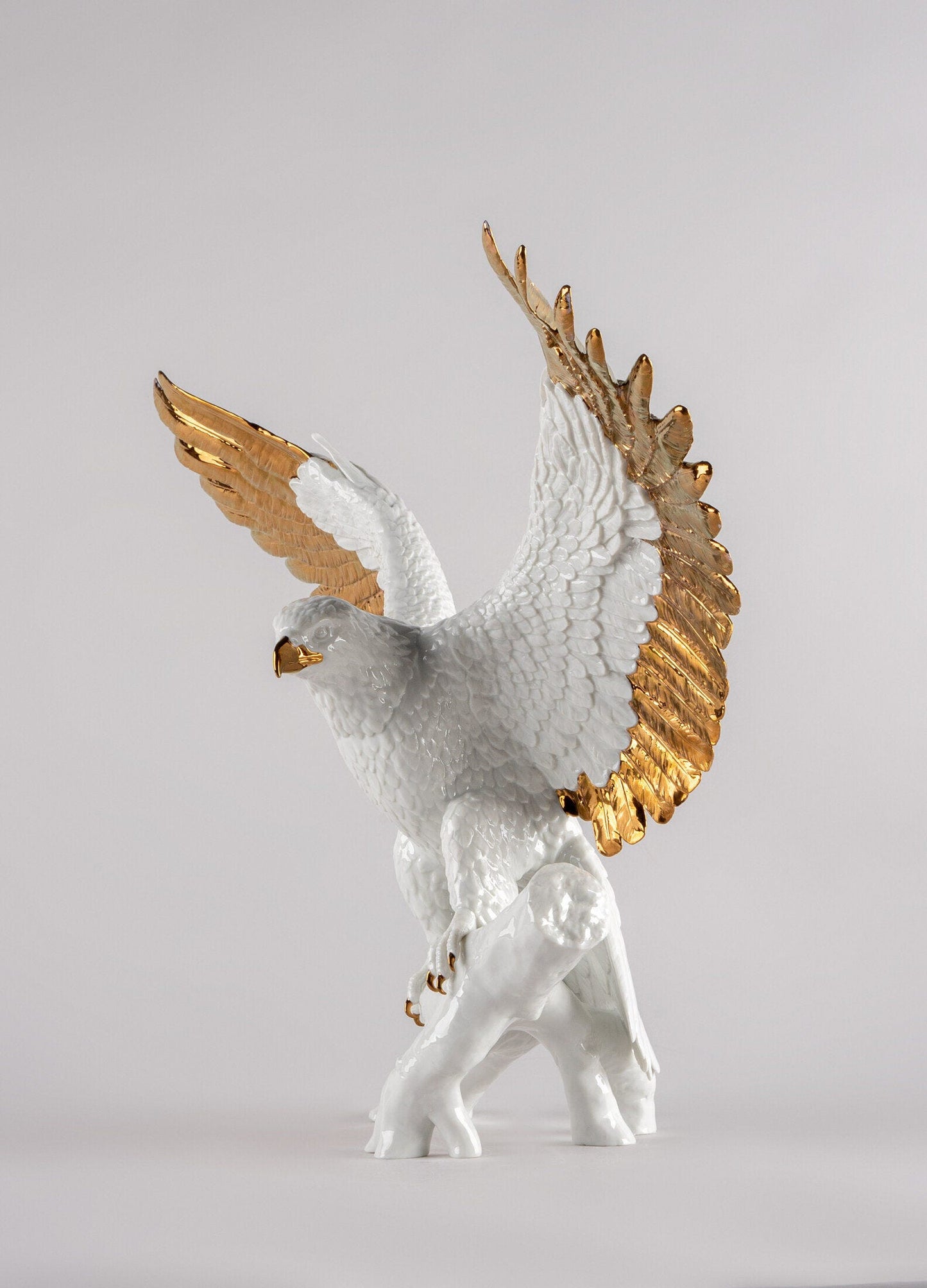 Freedom Eagle Sculpture White and Copper