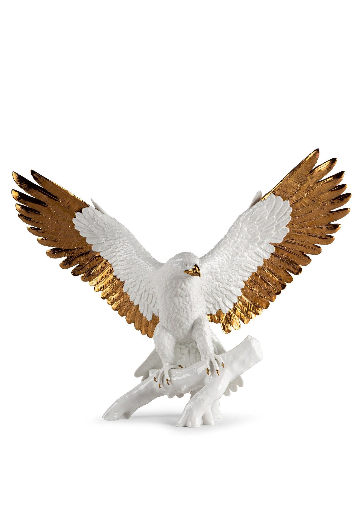 Freedom Eagle Sculpture White and Copper