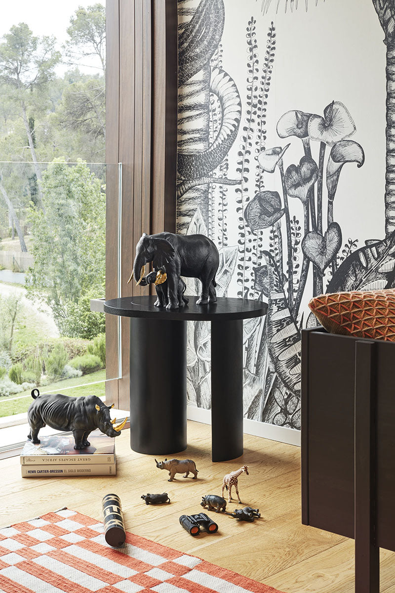 Bold Black Leading the Way Elephants Sculpture Limited Edition