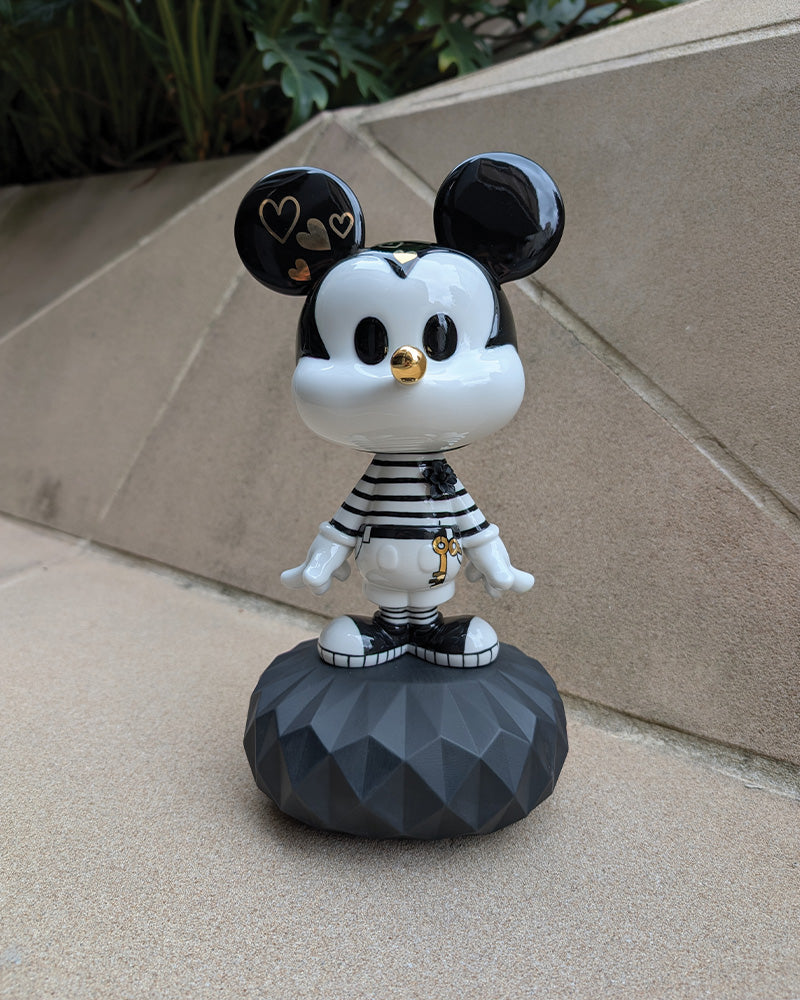 LladroMickey in Black and White Sculpture - FormFluent- Formfluent Lladro Sydney Australia