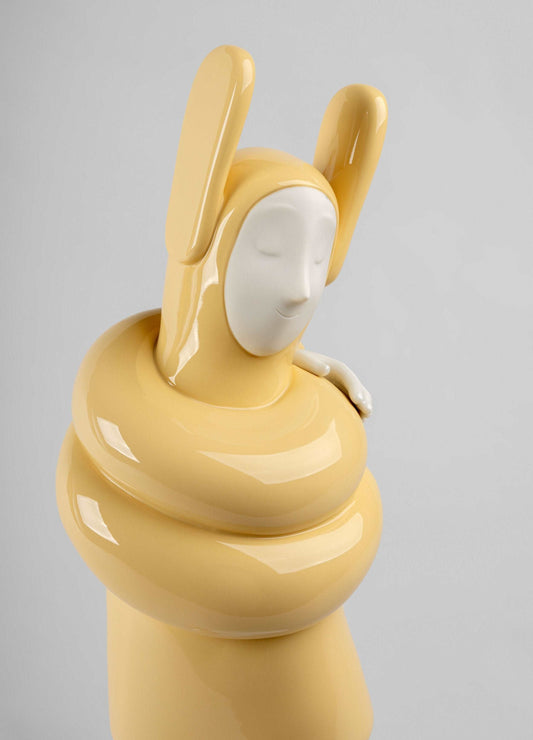 Lladró Embraced Sculpture Yellow by Jaime Hayon Sculpture by  Lladró at   FormFluent Sydney, Australia