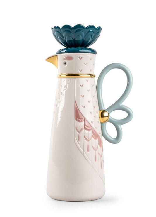 Porcelain coffee pot from the Kawki collection designed by Aleksandra Zeromska, a charming coffee set inspired by Slavic folklore and a love for birds.
