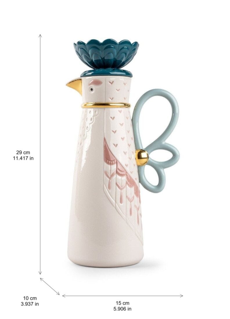 Porcelain coffee pot from the Kawki collection dimensions
